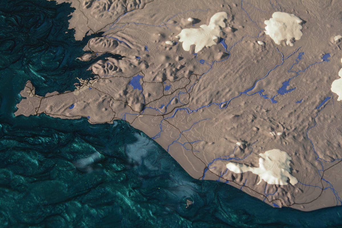 3D Topographic Icleand Map