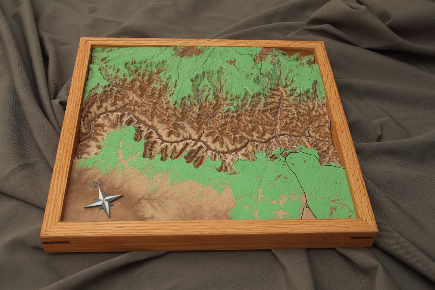 3D topographic map of the Grand Canyon