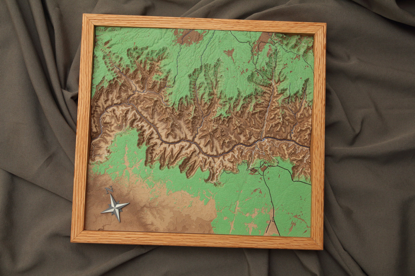 3D topographic map of the Grand Canyon