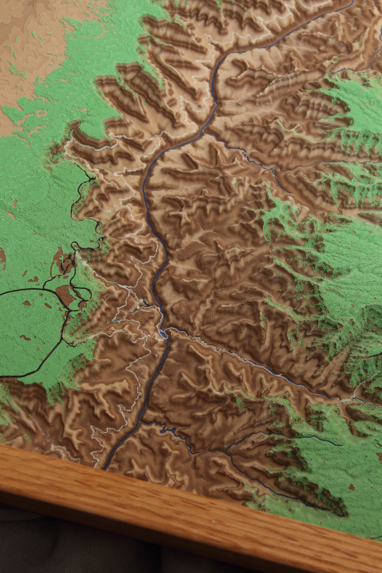 3D topographic map of the Grand Canyon