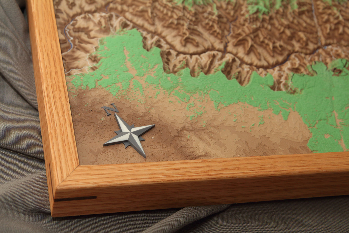 3D topographic map of the Grand Canyon