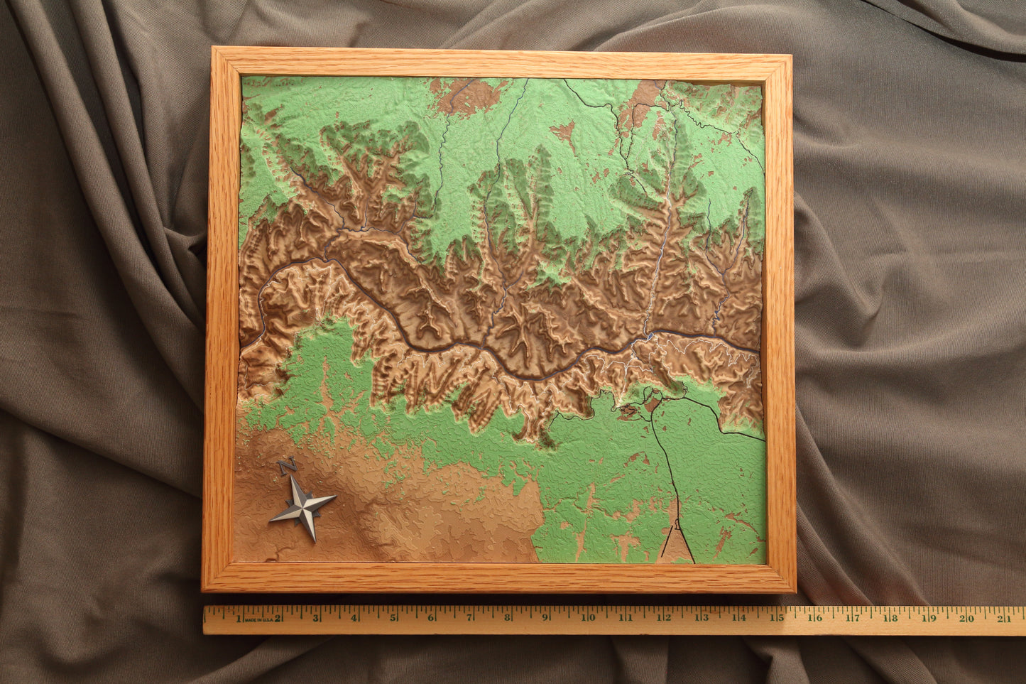 3D topographic map of the Grand Canyon