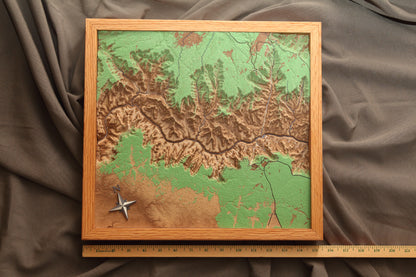 3D topographic map of the Grand Canyon