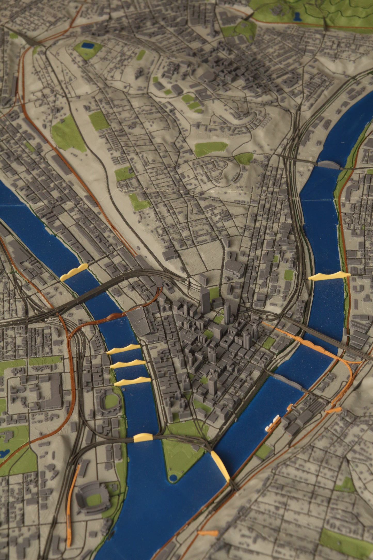 Pittsburgh 3D Topographic Map