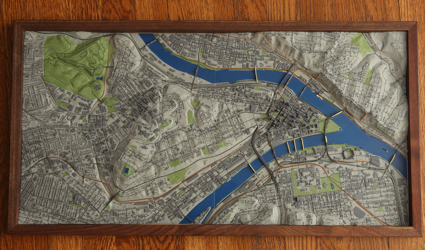 Pittsburgh 3D Topographic Map