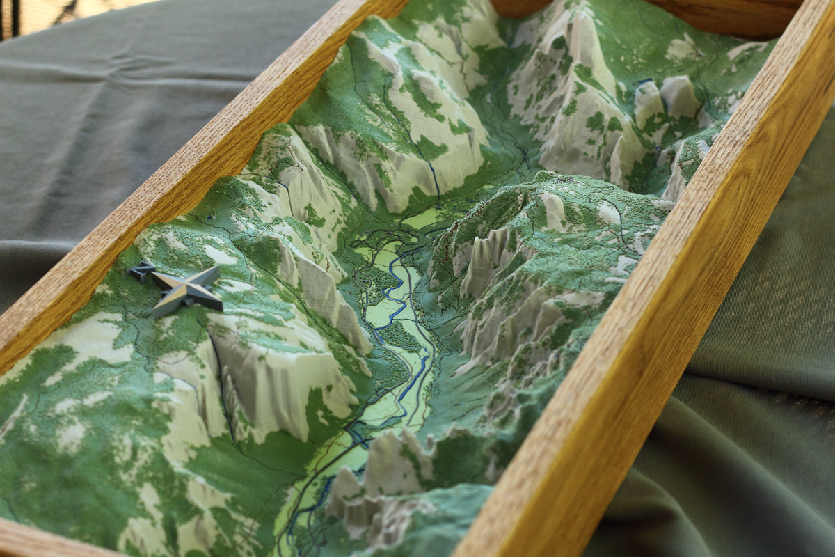 Yosemite 3D topographic map