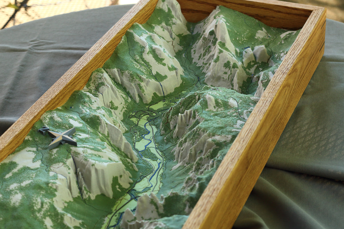 Yosemite 3D topographic map