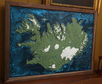 3D Topographic Icleand Map