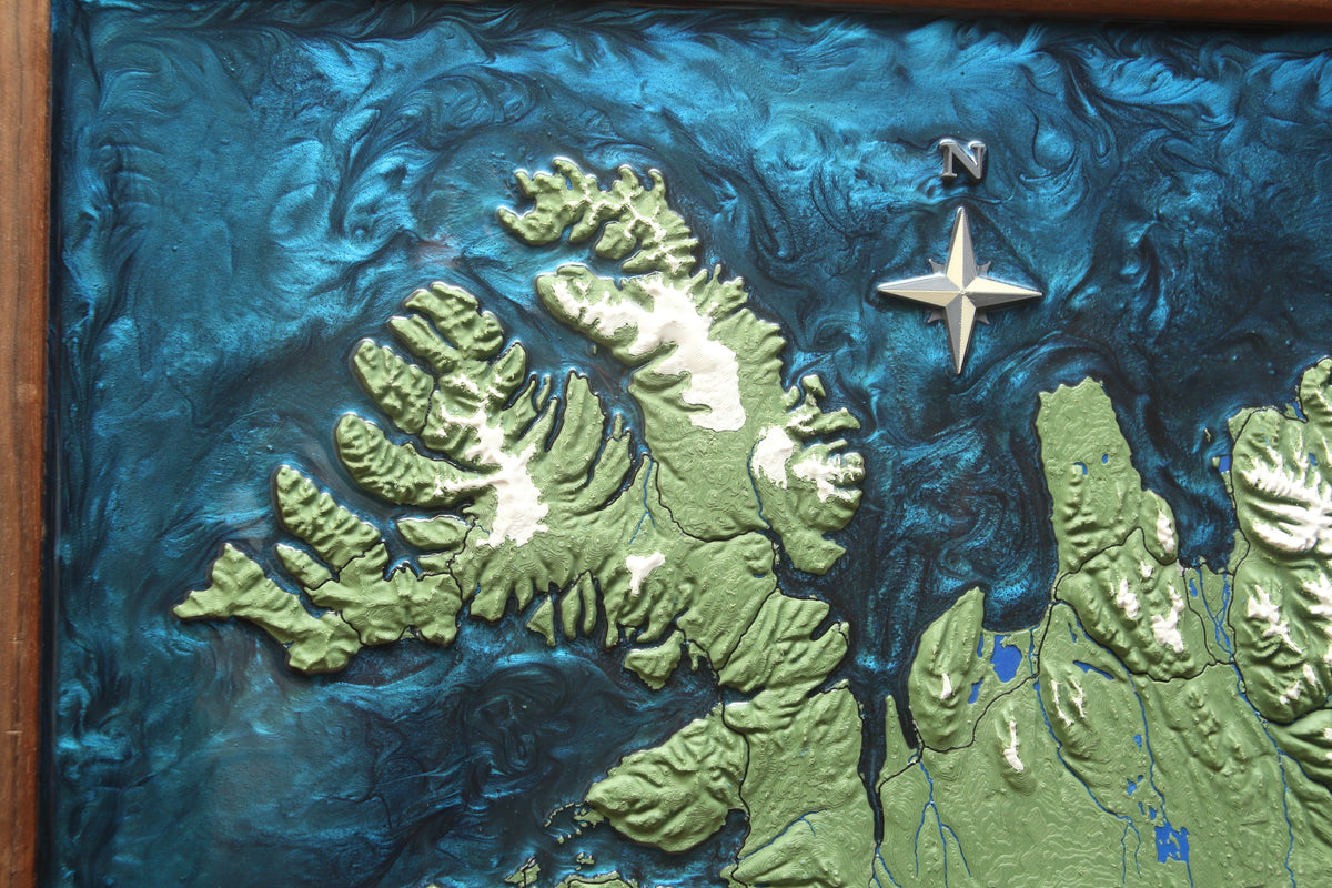 3D Topographic Icleand Map
