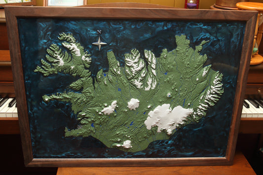 3D Topographic Icleand Map