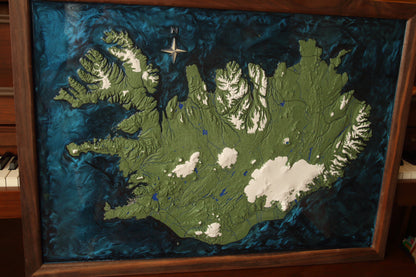 3D Topographic Icleand Map